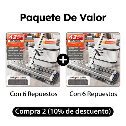 360° Hands-Free Rotating Flat Mop