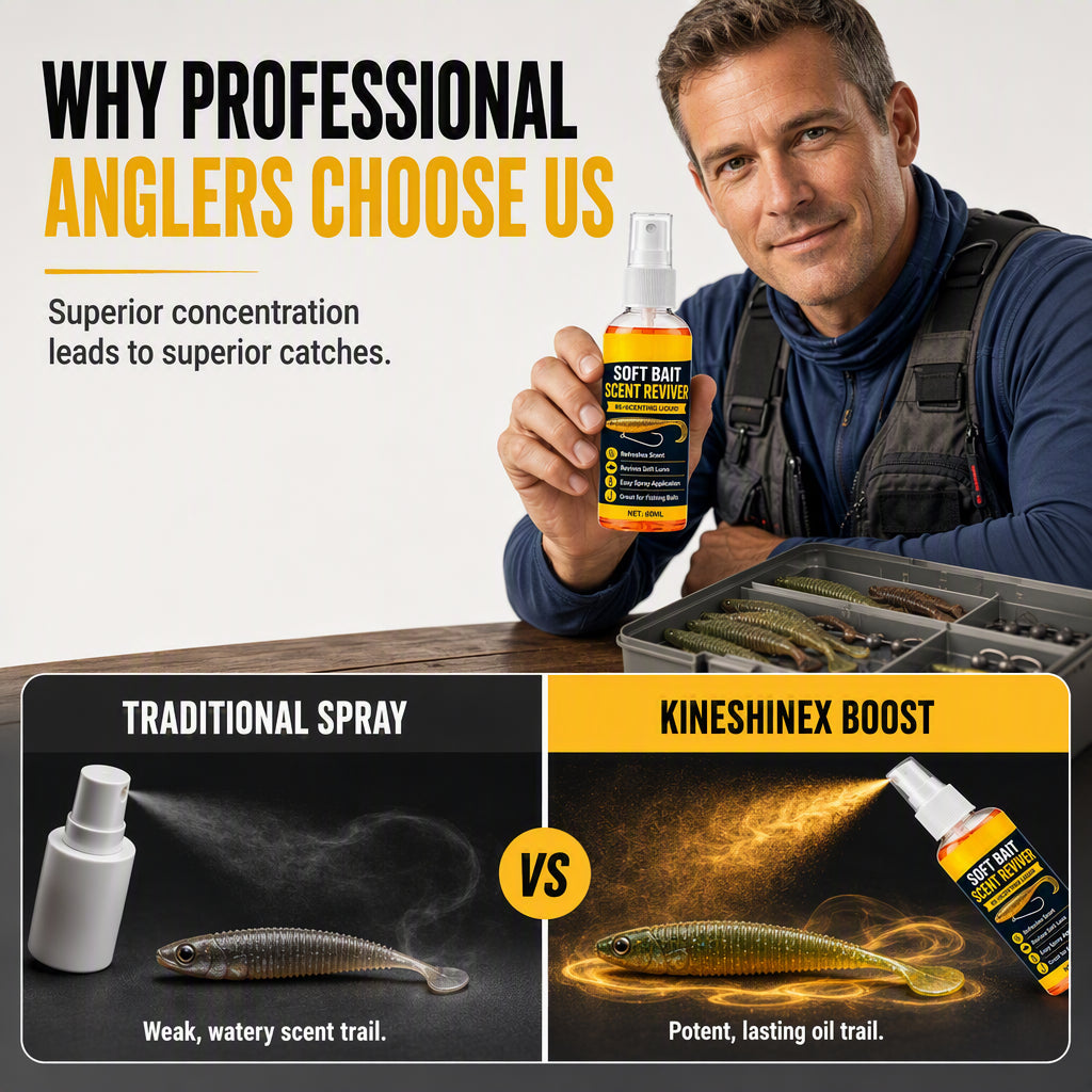🎣 Soft Bait Scent Booster Spray High‑Concentration Fishing Lure Scent Reviver, Portable Instant Attractant Spray for Fresh & Saltwater Soft Baits