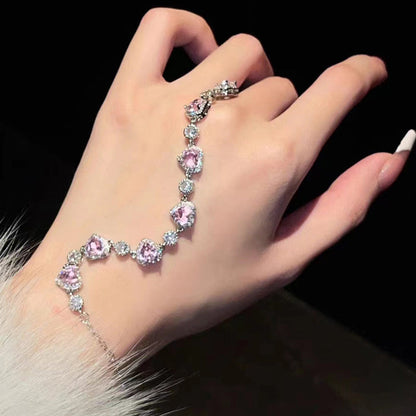 [Exquisite gift for her]Sparkling Crystal Heart Bracelet
