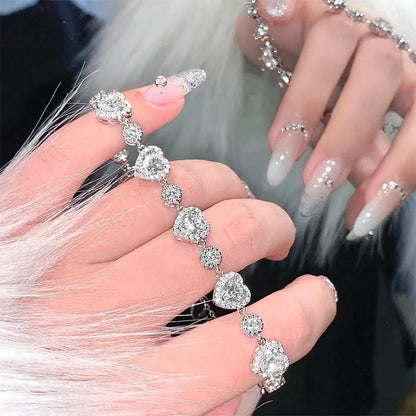[Exquisite gift for her]Sparkling Crystal Heart Bracelet