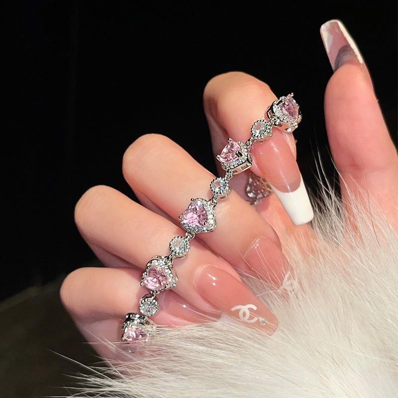 [Exquisite gift for her]Sparkling Crystal Heart Bracelet