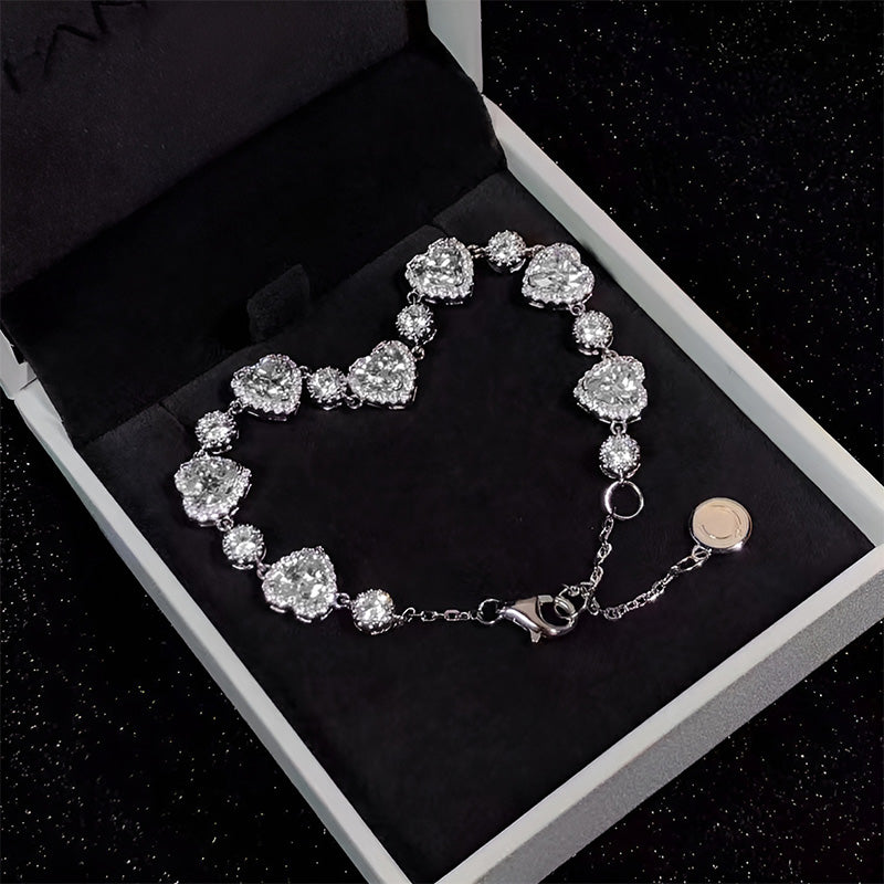[Exquisite gift for her]Sparkling Crystal Heart Bracelet