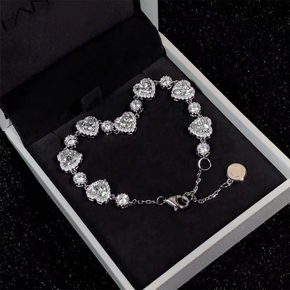 [Exquisite gift for her]Sparkling Crystal Heart Bracelet