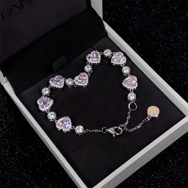 [Exquisite gift for her]Sparkling Crystal Heart Bracelet