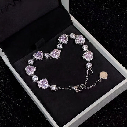 [Exquisite gift for her]Sparkling Crystal Heart Bracelet