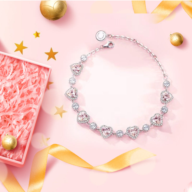 [Exquisite gift for her]Sparkling Crystal Heart Bracelet