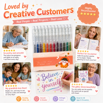 ⏳Time-Limited Special⏰Quick-Drying Sparkle Pen Set for Cards, Planners and Scrapbooks