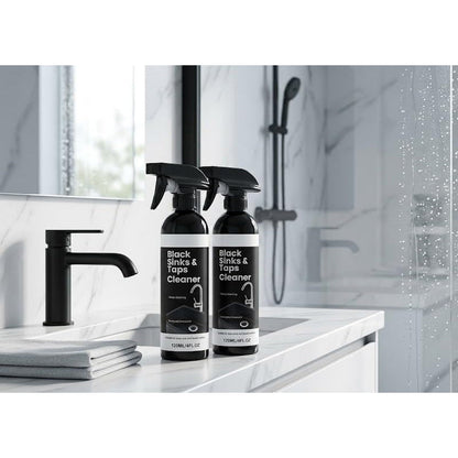 🚿50% OFF NOW! Limescale Cleaner Spray for Black Sinks & Taps, Stubborn Water‑Stain Remover Spray, No‑Scrub Bathroom Fixture Cleaner for Faucets, Sinks & Shower Surfaces