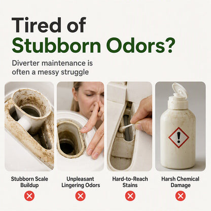 🚽50% OFF NOW! Foaming Toilet Cleaner Mousse, Eco‑Friendly Composting Toilet Foam Cleaner, Odor Neutralizing Mousse for Mineral Buildup & Urine Diverter Deep Cleaning