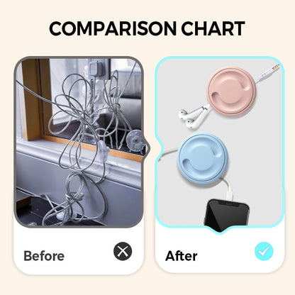 🔌 That tangled mess of cables in your bag? Gone. Retractable cable organizer — pull, lock, and wrap. 😌