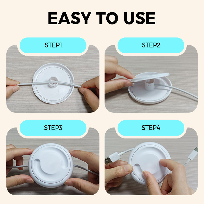 🔌 That tangled mess of cables in your bag? Gone. Retractable cable organizer — pull, lock, and wrap. 😌