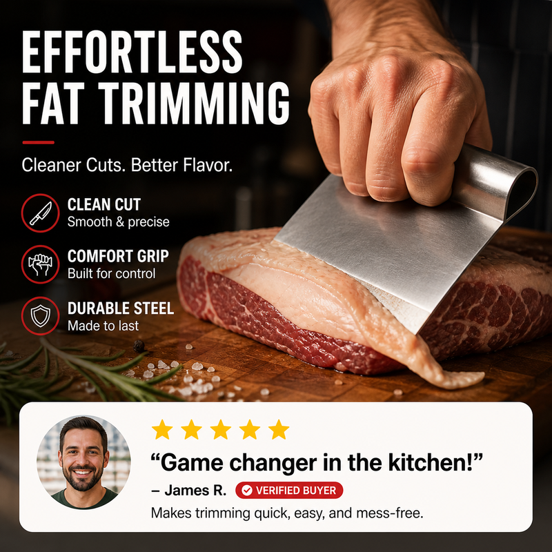 Ergonomic Curved Meat Scraper