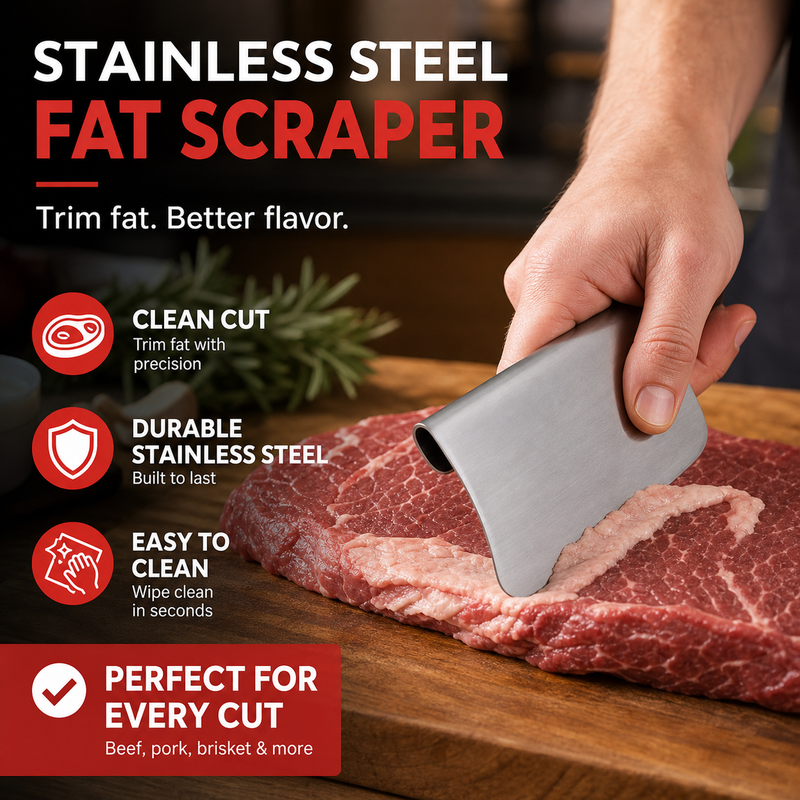 Ergonomic Curved Meat Scraper