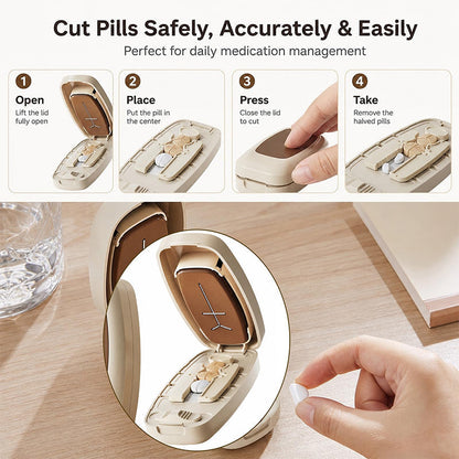💊 Portable Pill Cutter for Halves & Quarters
