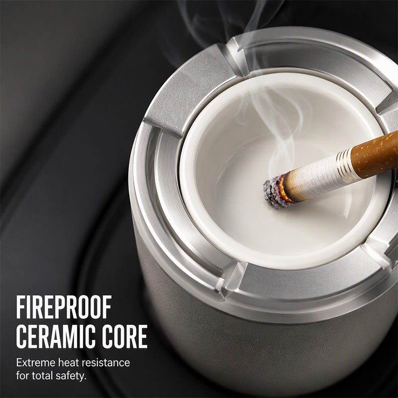 🛡️Rotating Car Ashtray with Ceramic Inner Liner
