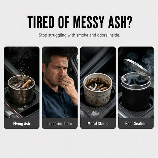 🛡️Rotating Car Ashtray with Ceramic Inner Liner