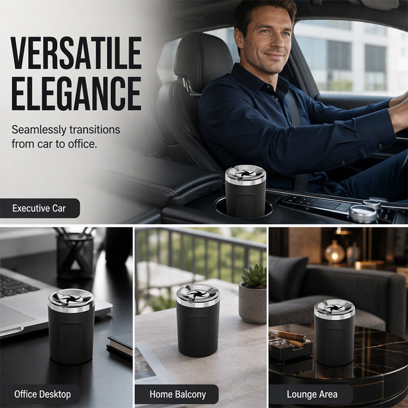 🛡️Rotating Car Ashtray with Ceramic Inner Liner