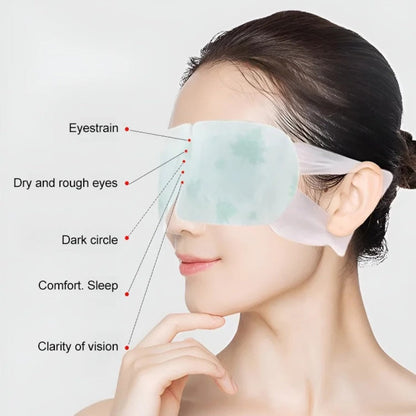 5 Packs Mugwort Steam Hot Compress Eye Mask