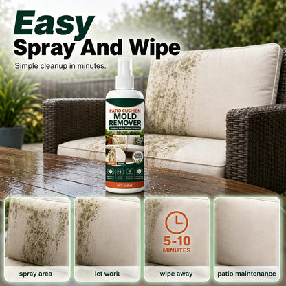 🧽50% OFF NOW! Patio Cushion Mold Remover Spray, Powerful Mildew Stain Cleaner, Quick Mold & Mildew Stain Removal Spray Safe for Outdoor Fabric Cushions, Patio Furniture Upholstery Cleaning Solution