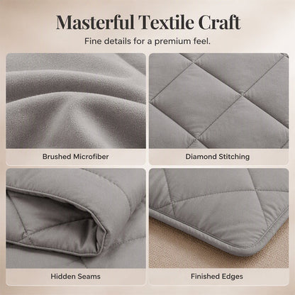 🛏️ Brushed Microfiber Comforter Set: Diamond Quilting, Moisture-Wicking, All-Season, 2 Pillowcases