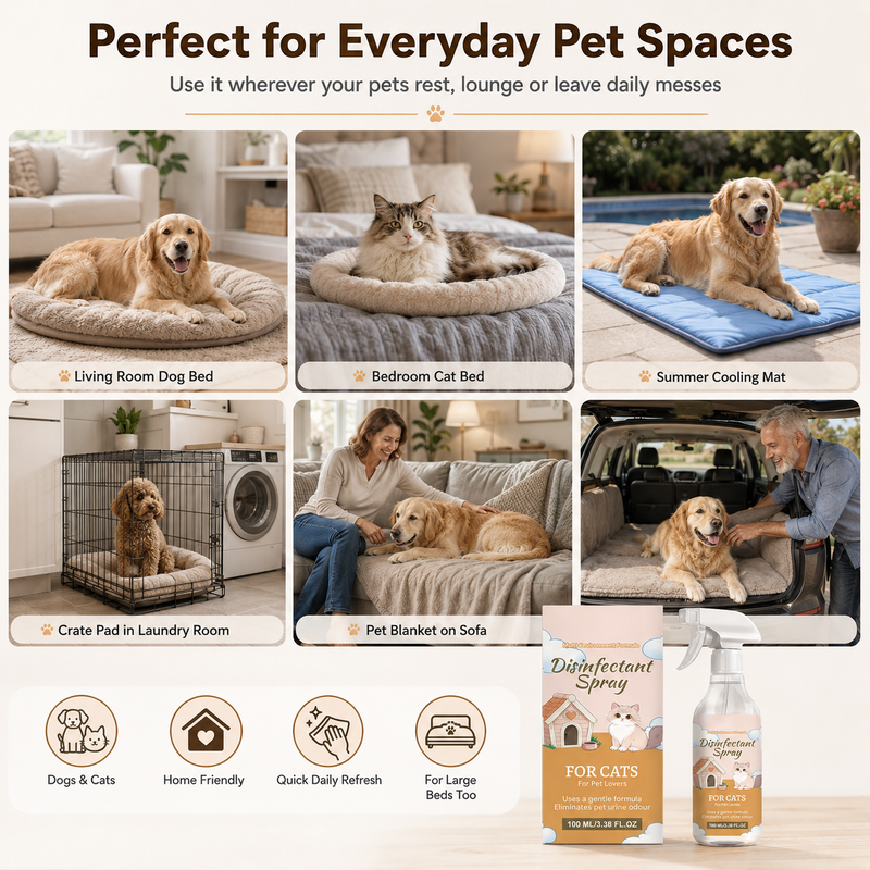 🔥HOT SALE 50% OFF🔥No-Wash Pet Bed Stain and Odor Remover Spray