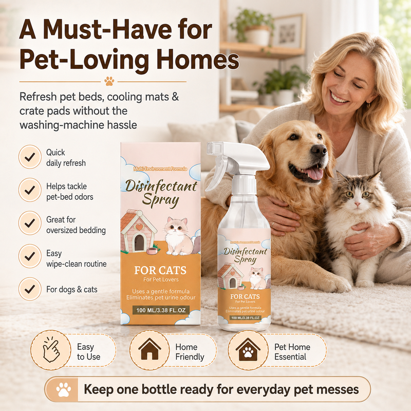 🔥HOT SALE 50% OFF🔥No-Wash Pet Bed Stain and Odor Remover Spray