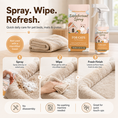 🔥HOT SALE 50% OFF🔥No-Wash Pet Bed Stain and Odor Remover Spray