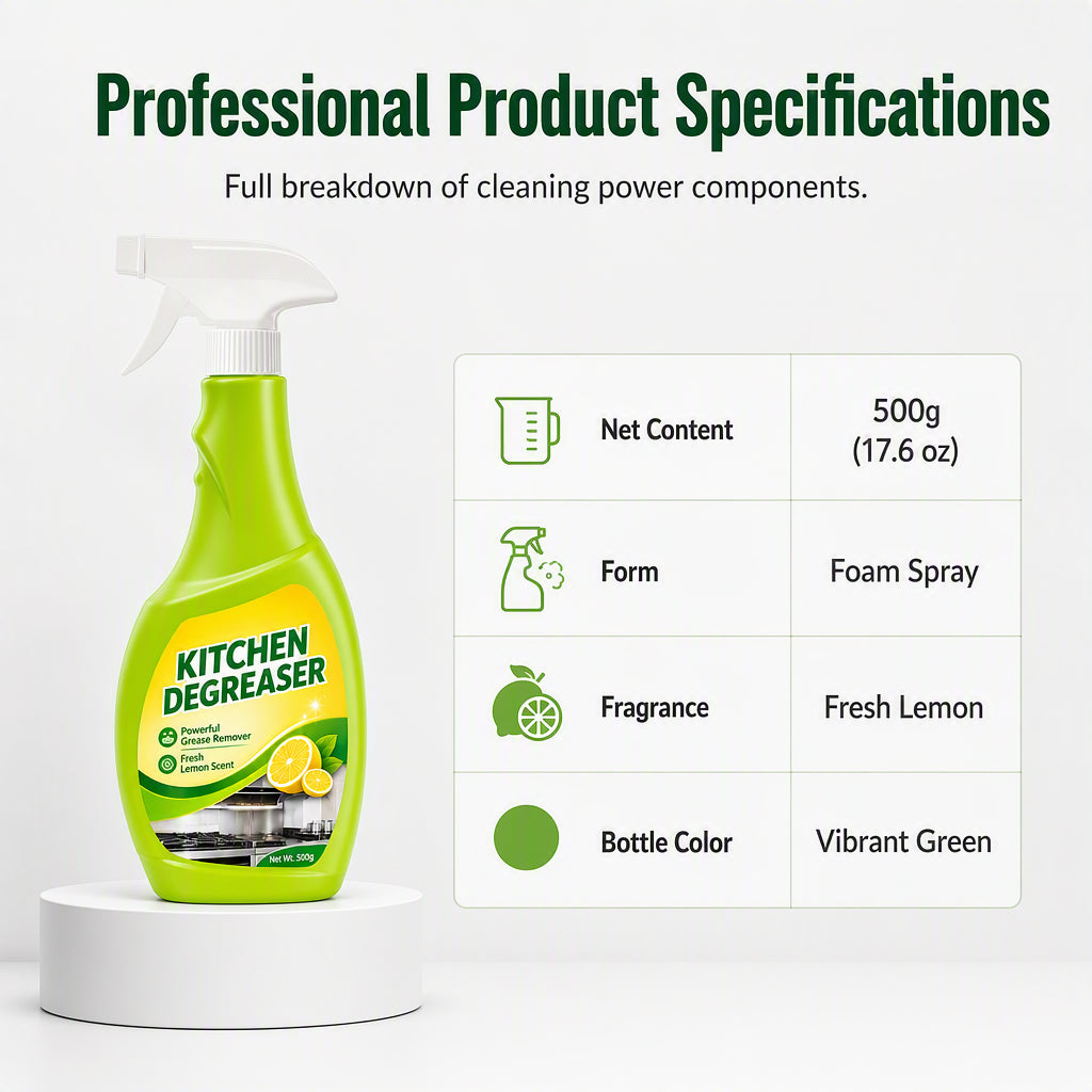 Multi-Purpose Kitchen Heavy Oil Foam Cleaner