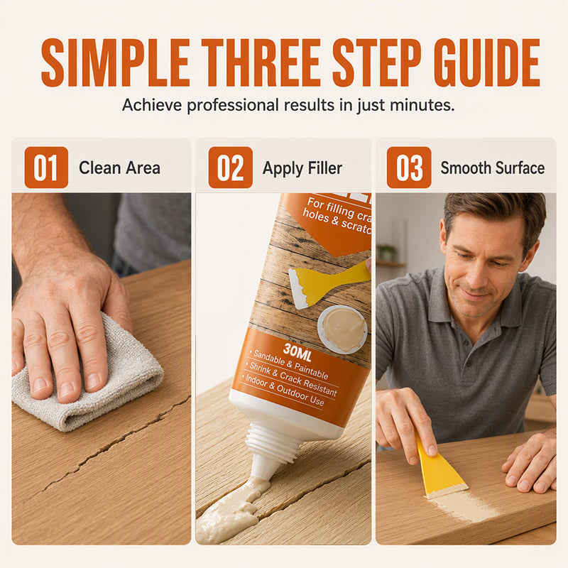 Wood Filler for Cracks and Holes
