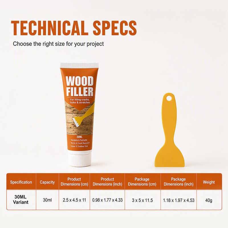 Wood Filler for Cracks and Holes