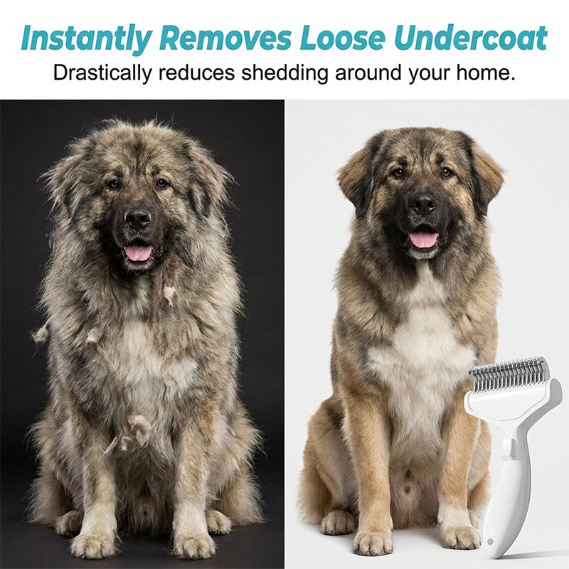 Ergonomic Pet Grooming Comb for Shedding