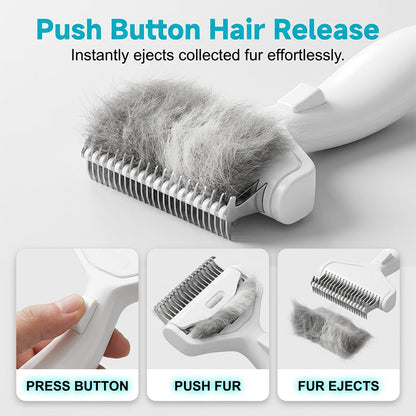 Ergonomic Pet Grooming Comb for Shedding