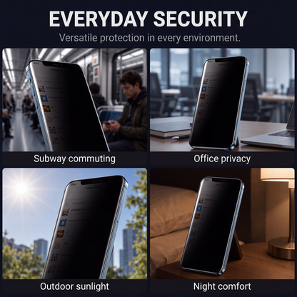 📢📢 50% OFF! 🛡️ Privacy Tempered Glass Screen Protector – 30° Anti-Peep Protection & Automatic Dust Removal for Easy Installation ✨