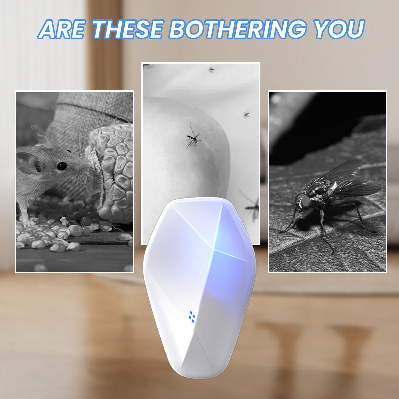 Repel Pests Instantly! No-Chemical Ultrasonic 3-in-1 Nightlight