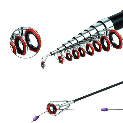 🎣 Complete Travel Fishing Gear Set‑Telescopic Fiberglass Rod with Storage Bag 🎒