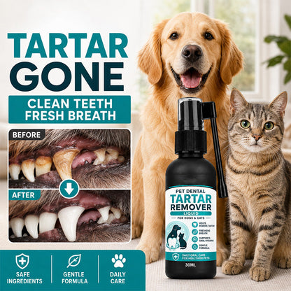 🐾50% OFF NOW! Gentle Pet Dental Cleaning Spray‑ Vet‑Formulated Tartar Remover Spray for Dogs & Cats, Safe Oral Care Solution to Eliminate Bad Breath & Reduce Plaque
