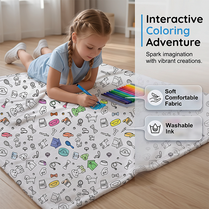 🎨 DIY Coloring Blanket Kit for Creative Days at Home