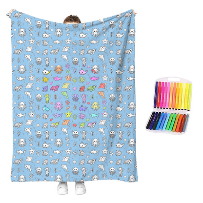 🎨 DIY Coloring Blanket Kit for Creative Days at Home
