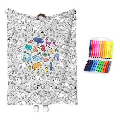🎨 DIY Coloring Blanket Kit for Creative Days at Home
