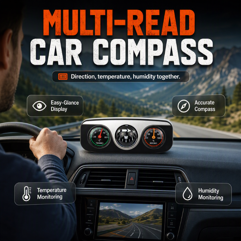 Multi-Functional Car Dashboard Compass