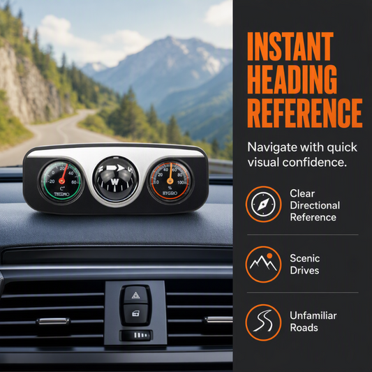 Multi-Functional Car Dashboard Compass