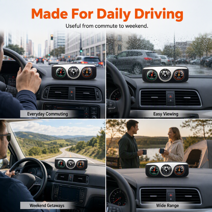 Multi-Functional Car Dashboard Compass