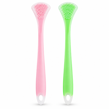 Dual-Sided Silicone Tongue Scraper