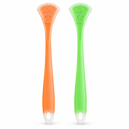 Dual-Sided Silicone Tongue Scraper