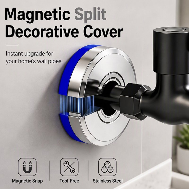 🔧 Magnetic Split Pipe Cover – Hide Ugly Pipe Gaps in Seconds