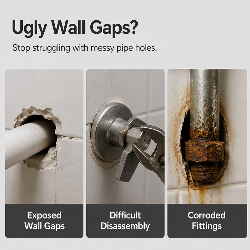 🔧 Magnetic Split Pipe Cover – Hide Ugly Pipe Gaps in Seconds