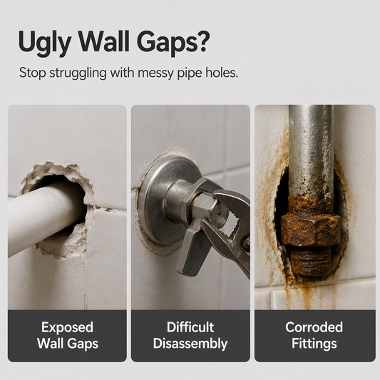 🔧 Magnetic Split Pipe Cover – Hide Ugly Pipe Gaps in Seconds