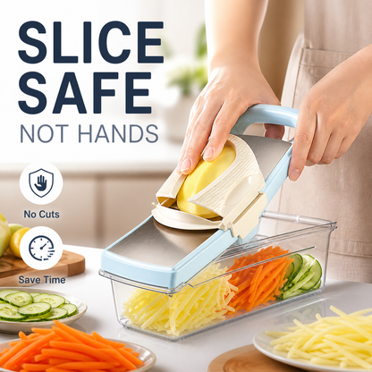 Multi-Functional Vegetable Slicer with Drain Basket
