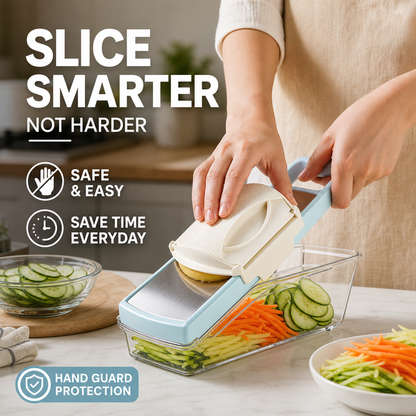 Multi-Functional Vegetable Slicer with Drain Basket