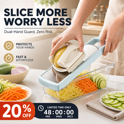 Multi-Functional Vegetable Slicer with Drain Basket